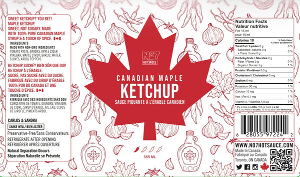 No.7 Canadian Maple Ketchup - Spicy & Sweet | 355ml