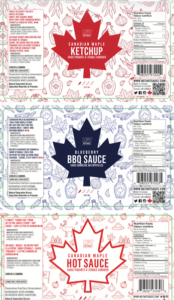 No.7 Mexican Hot Sauce - Canadian Maple Trio | Hot Sauce, Ketchup & Blueberry BBQ